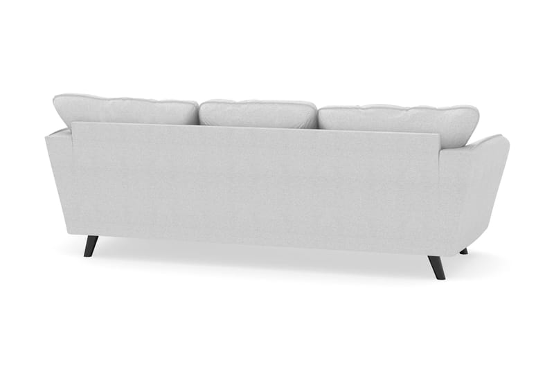 Trend Lyx 3-seters Høyrevendt L-formet Sjeselongsofa i Stoff - Lysegrå - Møbler - Sofaer - Sofaer med sjeselong - 4 seters sofa med divan