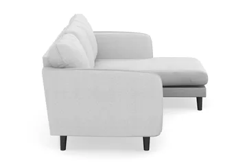 Trend Lyx 3-seters Høyrevendt L-formet Sjeselongsofa i Stoff - Lysegrå - Møbler - Sofaer - Sofaer med sjeselong - 4 seters sofa med divan