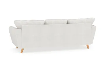 Trend Lyx 3-seters Venstrevendt L-formet Sjeselongsofa i Bouclé - Hvit - Møbler - Sofaer - Sofaer med sjeselong - 4 seters sofa med divan