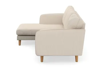 Trend Lyx 3-seters Venstrevendt L-formet Sjeselongsofa i Manchester - Beige - Møbler - Sofaer - Sofaer med sjeselong - 4 seters sofa med divan