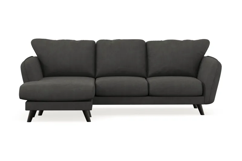 Trend Lyx 3-seters Venstrevendt L-formet Sjeselongsofa i Manchester, Mørkegrå