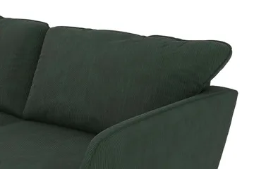 Trend Lyx 3-seters Venstrevendt L-formet Sjeselongsofa i Manchester - Mørkegrønn - Møbler - Sofaer - Sofaer med sjeselong - 4 seters sofa med divan