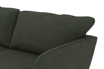 Trend Lyx 3-seters Venstrevendt L-formet Sjeselongsofa i Manchester - Mørkegrønn - Møbler - Sofaer - Sofaer med sjeselong - 4 seters sofa med divan