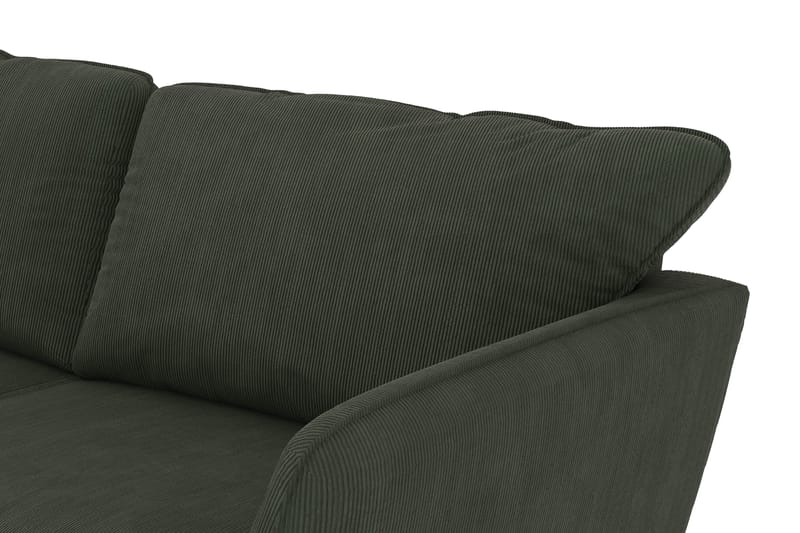 Trend Lyx 3-seters Venstrevendt L-formet Sjeselongsofa i Manchester - Mørkegrønn - Møbler - Sofaer - Sofaer med sjeselong - 4 seters sofa med divan