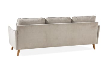Trend Lyx 3-seters Venstrevendt L-formet Sjeselongsofa i Stoff - Beige - Møbler - Sofaer - Sofaer med sjeselong - 4 seters sofa med divan