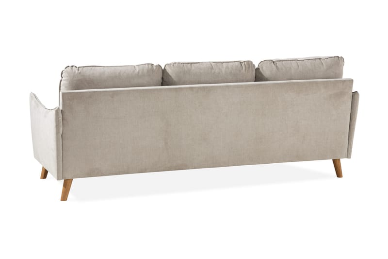 Trend Lyx 3-seters Venstrevendt L-formet Sjeselongsofa i Stoff - Beige - Møbler - Sofaer - Sofaer med sjeselong - 4 seters sofa med divan