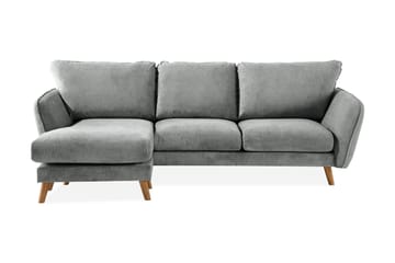 Trend Lyx 3-seters Venstrevendt L-formet Sjeselongsofa i Stoff