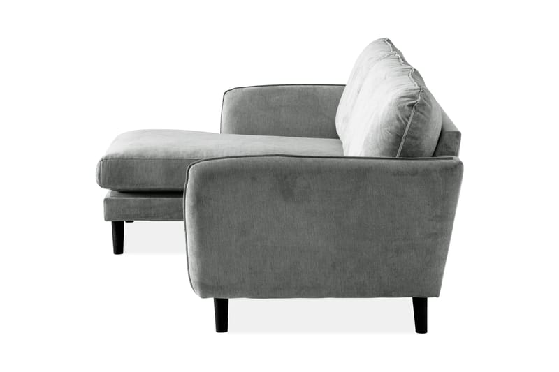 Trend Lyx 3-seters Venstrevendt L-formet Sjeselongsofa i Stoff - Grå - Møbler - Sofaer - Sofaer med sjeselong - 4 seters sofa med divan
