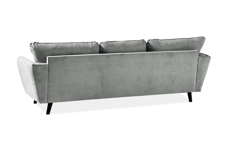 Trend Lyx 3-seters Venstrevendt L-formet Sjeselongsofa i Stoff - Grå - Møbler - Sofaer - Sofaer med sjeselong - 4 seters sofa med divan