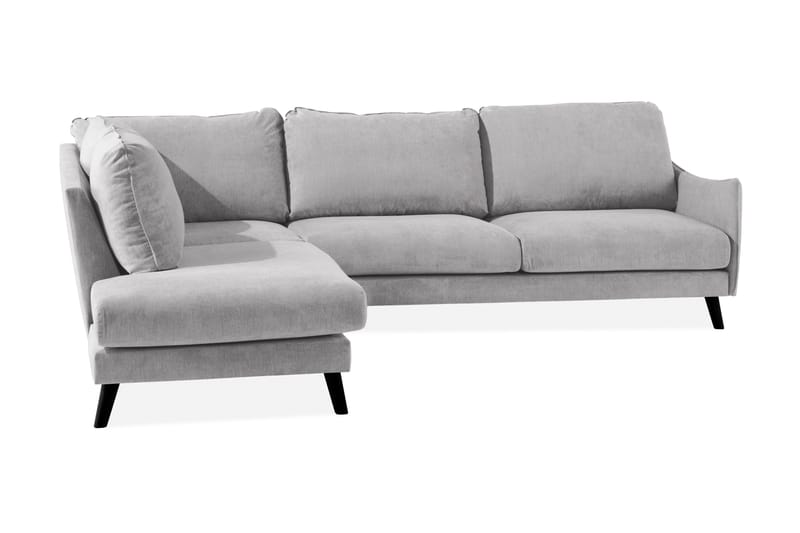 Trend Lyx 3-seters Venstrevendt L-formet Sjeselongsofa i Stoff - Lys grå - Møbler - Sofaer - Sofaer med sjeselong - 4 seters sofa med divan