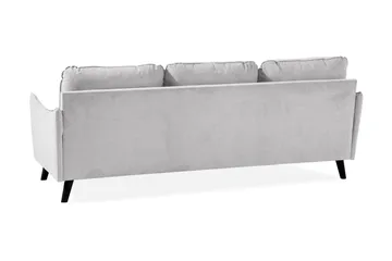 Trend Lyx 3-seters Venstrevendt L-formet Sjeselongsofa i Stoff - Lys grå - Møbler - Sofaer - Sofaer med sjeselong - 4 seters sofa med divan