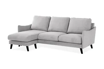 Trend Lyx 3-seters Venstrevendt L-formet Sjeselongsofa i Stoff - Lys grå - Møbler - Sofaer - Sofaer med sjeselong - 4 seters sofa med divan