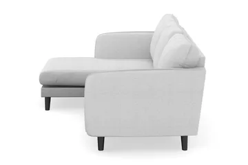 Trend Lyx 3-seters Venstrevendt L-formet Sjeselongsofa i Stoff - Lysegrå - Møbler - Sofaer - Sofaer med sjeselong - 4 seters sofa med divan