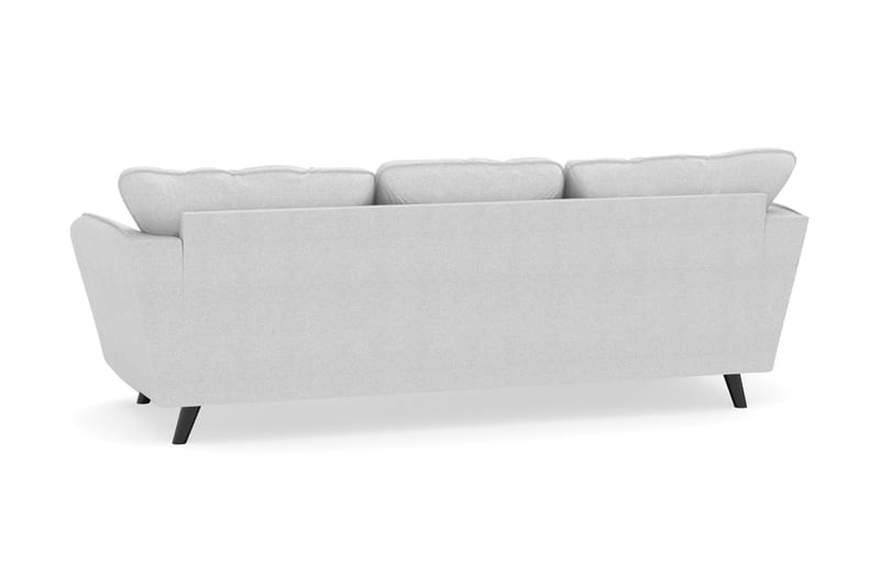 Trend Lyx 3-seters Venstrevendt L-formet Sjeselongsofa i Stoff - Lysegrå - Møbler - Sofaer - Sofaer med sjeselong - 4 seters sofa med divan
