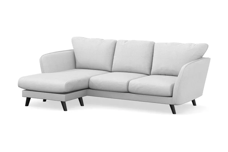 Trend Lyx 3-seters Venstrevendt L-formet Sjeselongsofa i Stoff - Lysegrå - Møbler - Sofaer - Sofaer med sjeselong - 4 seters sofa med divan