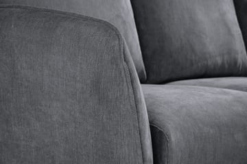 Trend Lyx 3-seters Venstrevendt L-formet Sjeselongsofa i Stoff - Mørk grå - Møbler - Sofaer - Sofaer med sjeselong - 4 seters sofa med divan
