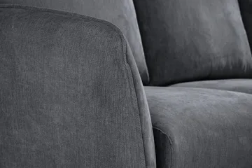 Trend Lyx 3-seters Venstrevendt L-formet Sjeselongsofa i Stoff - Mørk grå - Møbler - Sofaer - Sofaer med sjeselong - 4 seters sofa med divan
