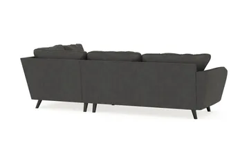 Trend Lyx 4-seters Høyrevendt L-formet Sjeselongsofa i Manchester - Mørkegrå - Møbler - Sofaer - Sofaer med sjeselong - 4 seters sofa med divan