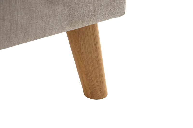 Trend Lyx 4-seters Høyrevendt L-formet Sjeselongsofa i Stoff - Beige - Møbler - Sofaer - Sofaer med sjeselong - 4 seters sofa med divan