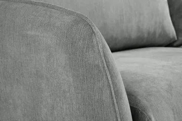 Trend Lyx 4-seters Høyrevendt L-formet Sjeselongsofa i Stoff - Grå - Møbler - Sofaer - Sofaer med sjeselong - 4 seters sofa med divan