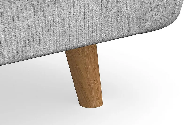 Trend Lyx 4-seters Høyrevendt L-formet Sjeselongsofa i Stoff - Lys grå - Møbler - Sofaer - Sofaer med sjeselong - 4 seters sofa med divan