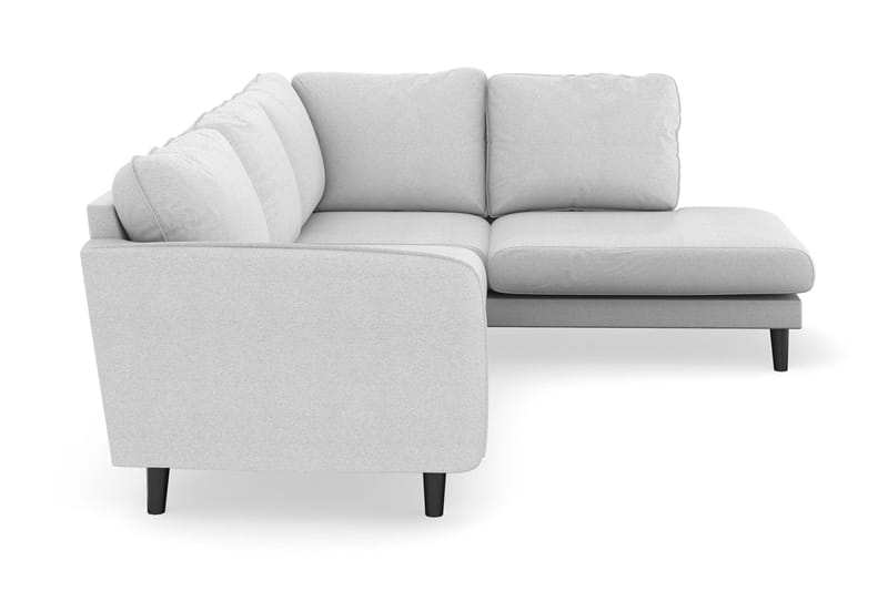 Trend Lyx 4-seters Høyrevendt L-formet Sjeselongsofa i Stoff - Lysegrå - Møbler - Sofaer - Sofaer med sjeselong - 4 seters sofa med divan