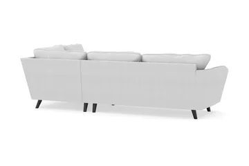 Trend Lyx 4-seters Høyrevendt L-formet Sjeselongsofa i Stoff - Lysegrå - Møbler - Sofaer - Sofaer med sjeselong - 4 seters sofa med divan