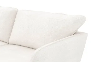 Trend Lyx 4-seters Høyrevendt U-formet Sofa med Divan og Sjeselong i Bouclé - Hvit - Møbler - Sofaer - Sofaer med sjeselong - 4 seters sofa med divan
