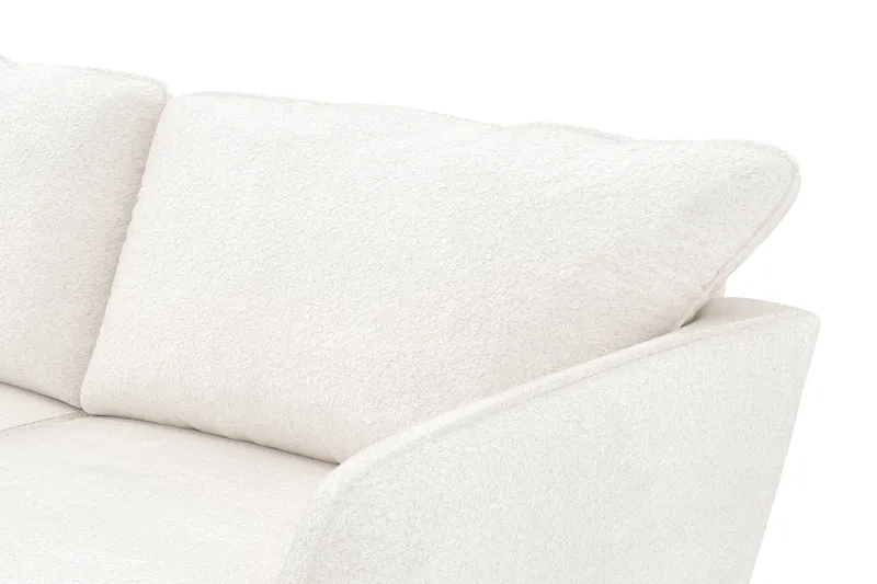 Trend Lyx 4-seters Høyrevendt U-formet Sofa med Divan og Sjeselong i Bouclé - Hvit - Møbler - Sofaer - Sofaer med sjeselong - 4 seters sofa med divan