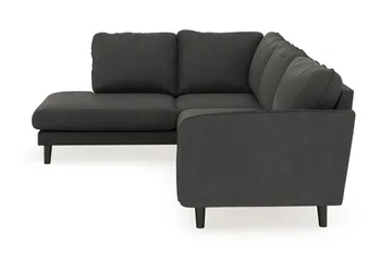 Trend Lyx 4-seters Venstrevendt L-formet Sjeselongsofa i Manchester - Mørkegrå - Møbler - Sofaer - Sofaer med sjeselong - 4 seters sofa med divan