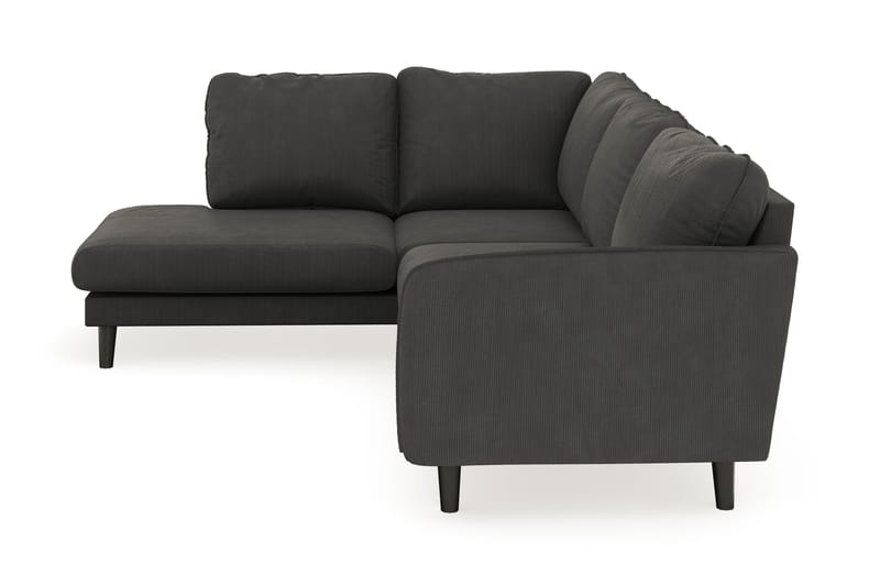 Trend Lyx 4-seters Venstrevendt L-formet Sjeselongsofa i Manchester - Mørkegrå - Møbler - Sofaer - Sofaer med sjeselong - 4 seters sofa med divan