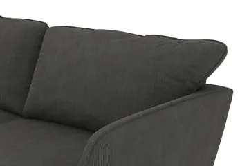 Trend Lyx 4-seters Venstrevendt L-formet Sjeselongsofa i Manchester - Mørkegrå - Møbler - Sofaer - Sofaer med sjeselong - 4 seters sofa med divan