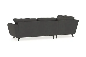 Trend Lyx 4-seters Venstrevendt L-formet Sjeselongsofa i Manchester - Mørkegrå - Møbler - Sofaer - Sofaer med sjeselong - 4 seters sofa med divan