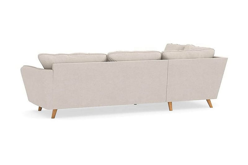 Trend Lyx 4-seters Venstrevendt L-formet Sjeselongsofa i Stoff - Beige - Møbler - Sofaer - Sofaer med sjeselong - 4 seters sofa med divan
