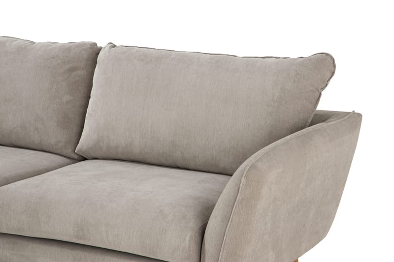 Trend Lyx 4-seters Venstrevendt L-formet Sjeselongsofa i Stoff - Beige - Møbler - Sofaer - Sofaer med sjeselong - 4 seters sofa med divan