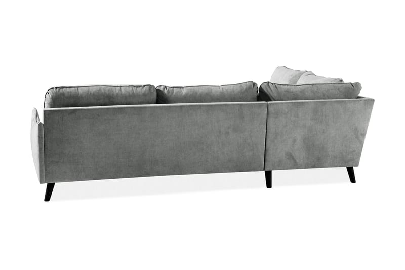 Trend Lyx 4-seters Venstrevendt L-formet Sjeselongsofa i Stoff - Grå - Møbler - Sofaer - Sofaer med sjeselong - 4 seters sofa med divan
