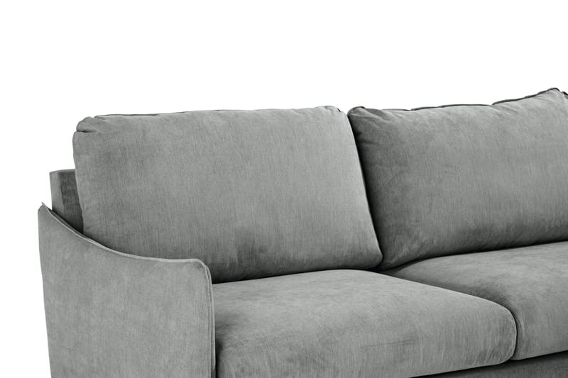 Trend Lyx 4-seters Venstrevendt L-formet Sjeselongsofa i Stoff - Grå - Møbler - Sofaer - Sofaer med sjeselong - 4 seters sofa med divan