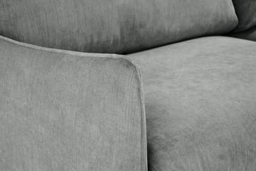 Trend Lyx 4-seters Venstrevendt L-formet Sjeselongsofa i Stoff - Grå - Møbler - Sofaer - Sofaer med sjeselong - 4 seters sofa med divan