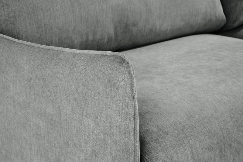 Trend Lyx 4-seters Venstrevendt L-formet Sjeselongsofa i Stoff - Grå - Møbler - Sofaer - Sofaer med sjeselong - 4 seters sofa med divan
