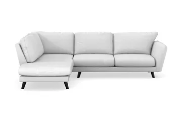Trend Lyx 4-seters Venstrevendt L-formet Sjeselongsofa i Stoff - Lysegrå - Møbler - Sofaer - Sofaer med sjeselong - 4 seters sofa med divan