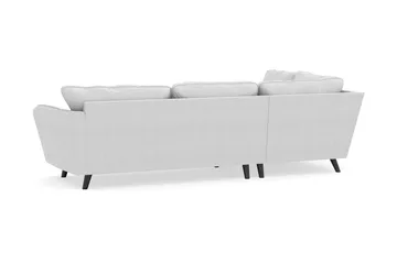 Trend Lyx 4-seters Venstrevendt L-formet Sjeselongsofa i Stoff - Lysegrå - Møbler - Sofaer - Sofaer med sjeselong - 4 seters sofa med divan