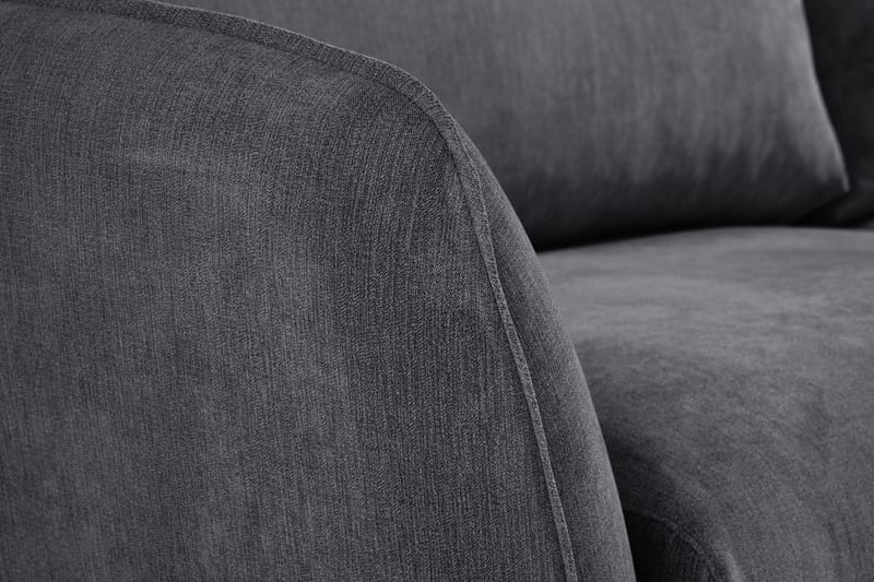 Trend Lyx 4-seters Venstrevendt L-formet Sjeselongsofa i Stoff - Mørk grå - Møbler - Sofaer - Sofaer med sjeselong - 4 seters sofa med divan