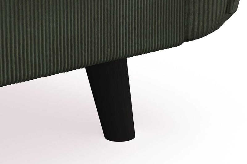 Trend Lyx 4-seters Venstrevendt U-formet Sofa med Divan og Sjeselong i Manchester - Mørkegrønn - Møbler - Sofaer - Sofaer med sjeselong - 4 seters sofa med divan