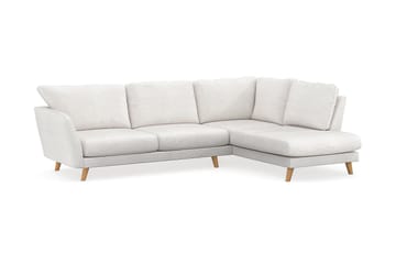 Trend Lyx Sjeselongsofa Høyre - Hvit|Bouclé - Møbler - Sofaer - Sofaer med sjeselong - 4 seters sofa med divan