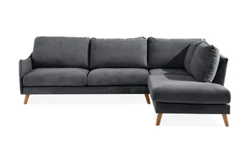 Trend Lyx Sjeselongsofa Høyre - Mørkegrå/Eik - Møbler - Sofaer - Sofaer med sjeselong - 4 seters sofa med divan