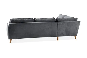 Trend Lyx Sjeselongsofa Venstre - Mørkegrå/Eik - Møbler - Sofaer - Sofaer med sjeselong - 4 seters sofa med divan