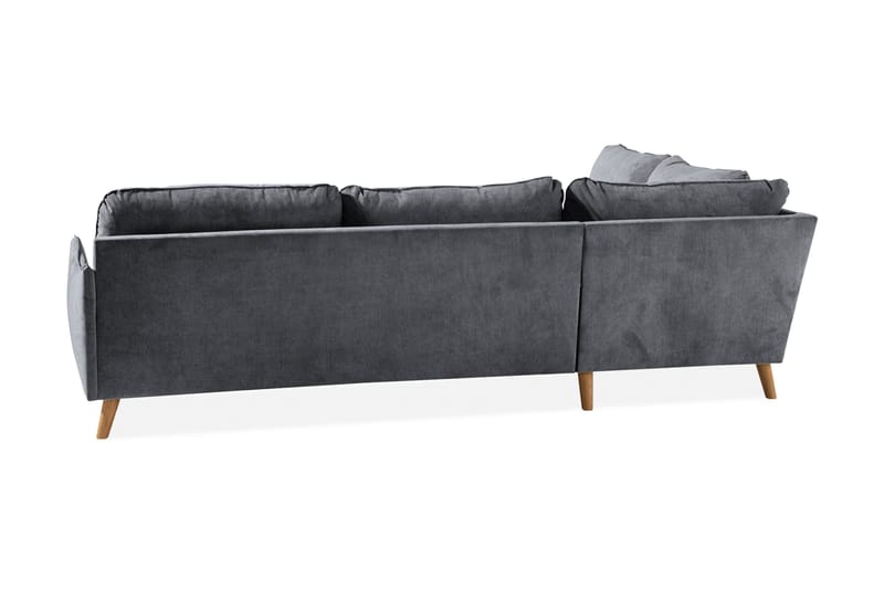 Trend Lyx Sjeselongsofa Venstre - Mørkegrå/Eik - Møbler - Sofaer - Sofaer med sjeselong - 4 seters sofa med divan
