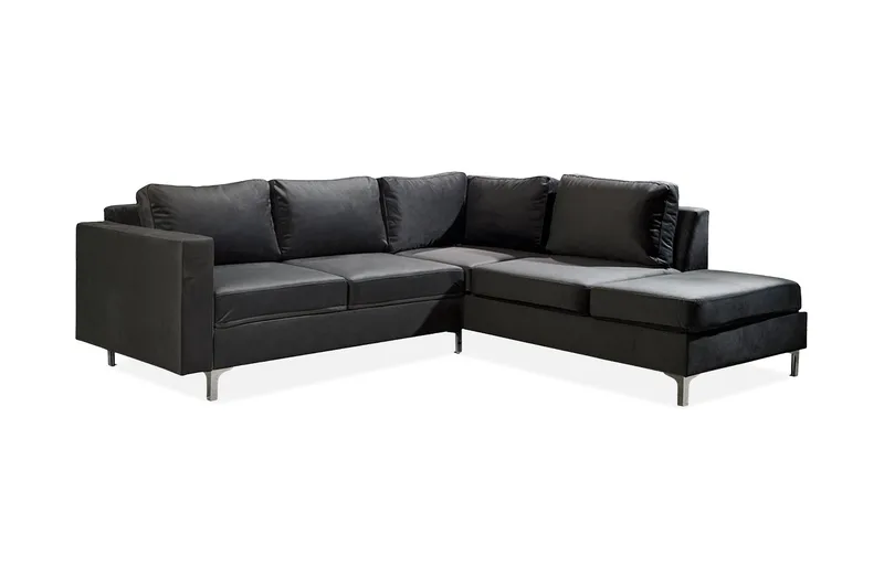 Truro Hjørnesofa Divan Høyre, Svart