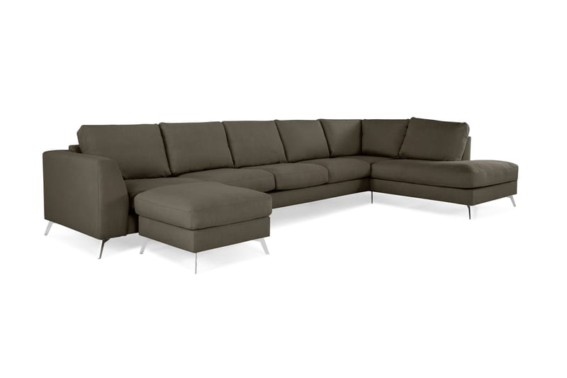 U-sofa Friday Lyx med Sjeselong Høyre - Grön - Møbler - Sofaer - Sofaer med sjeselong