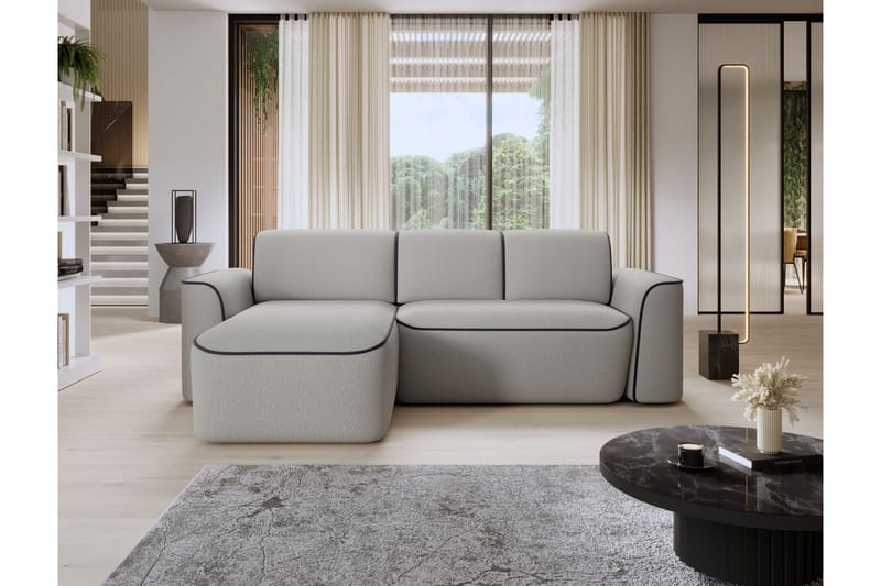 Ume 4-seter Sofa med Sjeselong - Grå - Møbler - Sofaer - Sofaer med sjeselong - 4 seters sofa med divan